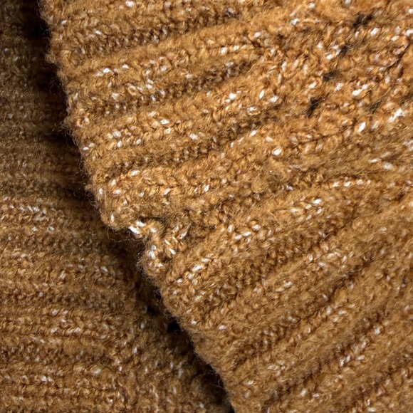 Talbots Womens Medium Rust Orange Pointelle Chevron Crewneck Sweater JO5161 - Picture 6 of 8